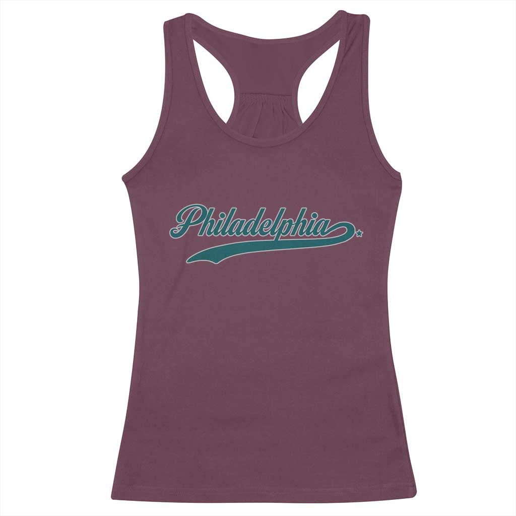 Philadelphia Racerback Tank Top Mascot Vintage Sports Name - Wonder Print Shop
