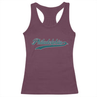 Philadelphia Racerback Tank Top Mascot Vintage Sports Name - Wonder Print Shop