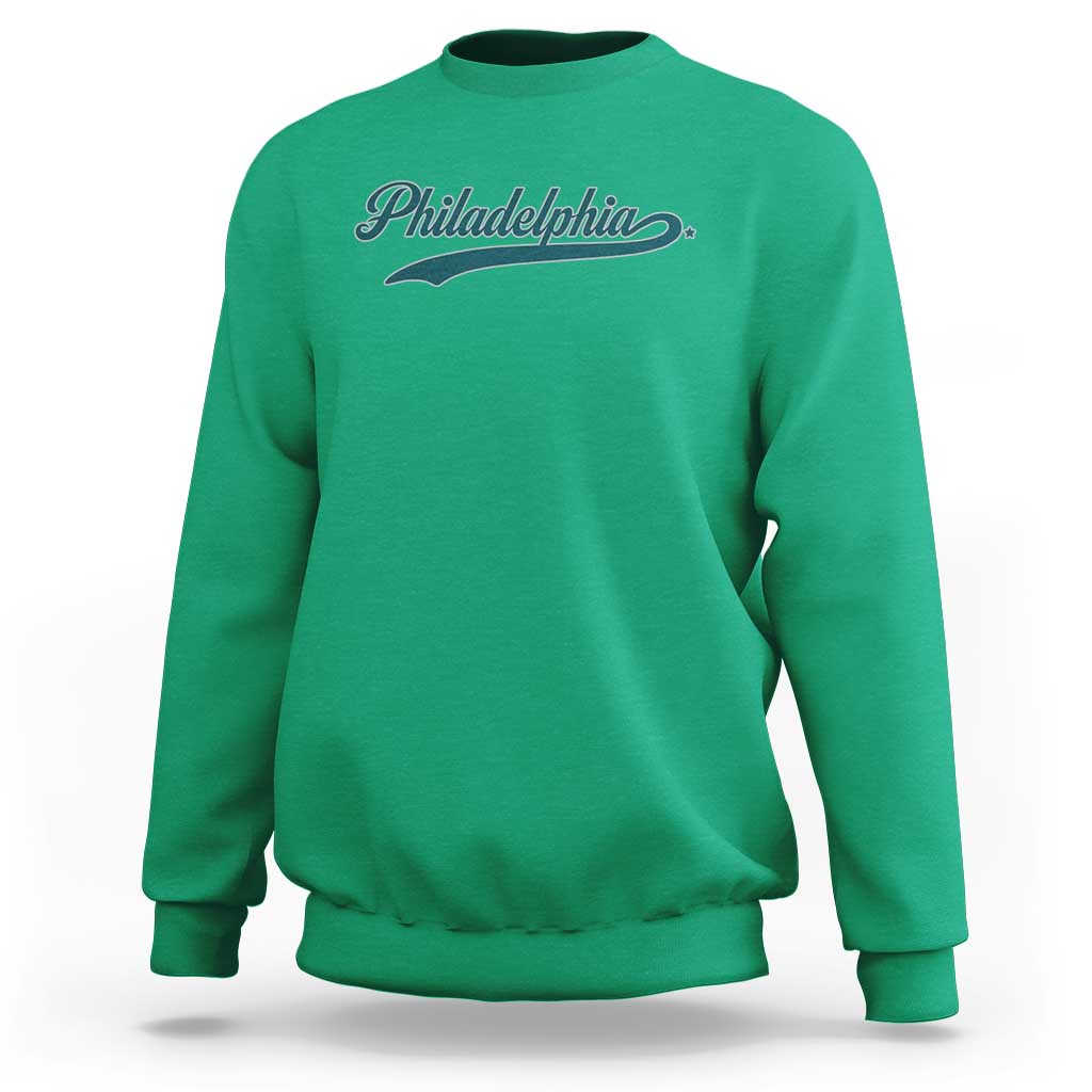 Philadelphia Sweatshirt Mascot Vintage Sports Name - Wonder Print Shop
