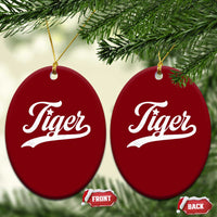 Retro Script Tigers Ceramic Ornament Vintage Sports Team Name - Wonder Print Shop