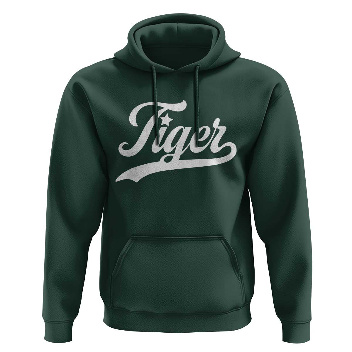 Retro Script Tigers Hoodie Vintage Sports Team Name - Wonder Print Shop