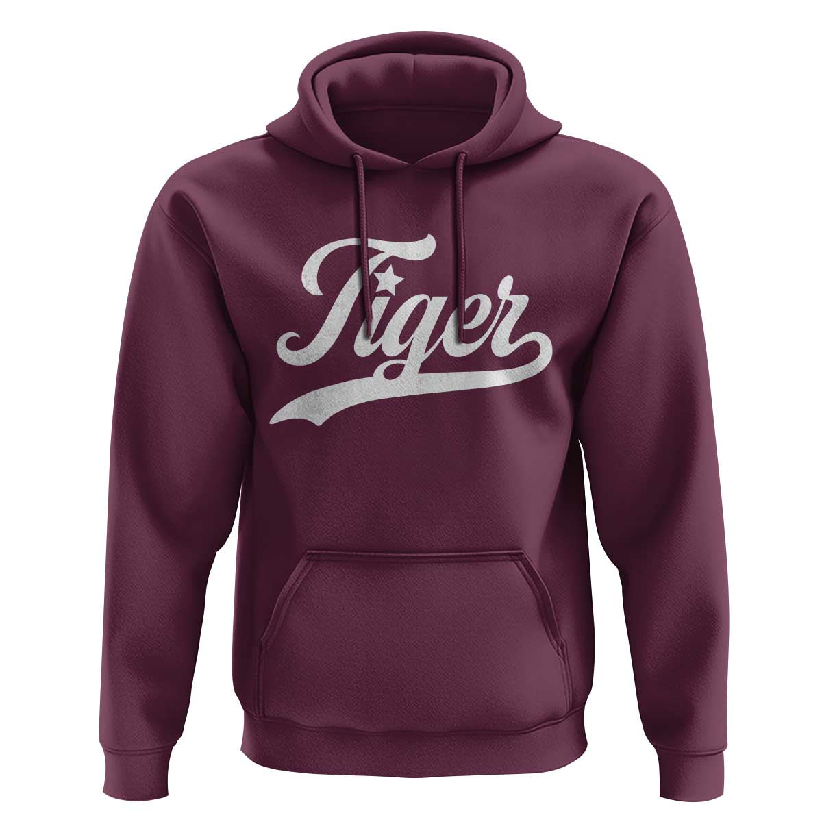 Retro Script Tigers Hoodie Vintage Sports Team Name - Wonder Print Shop