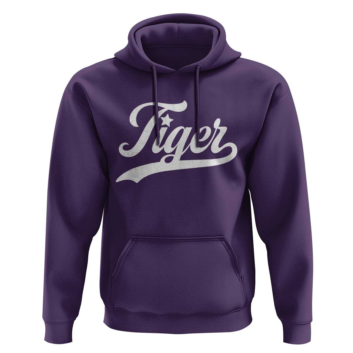 Retro Script Tigers Hoodie Vintage Sports Team Name - Wonder Print Shop