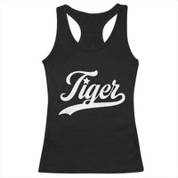 Retro Script Tigers Racerback Tank Top Vintage Team Name - Wonder Print Shop