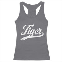 Retro Script Tigers Racerback Tank Top Vintage Team Name - Wonder Print Shop