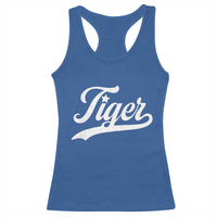 Retro Script Tigers Racerback Tank Top Vintage Team Name - Wonder Print Shop