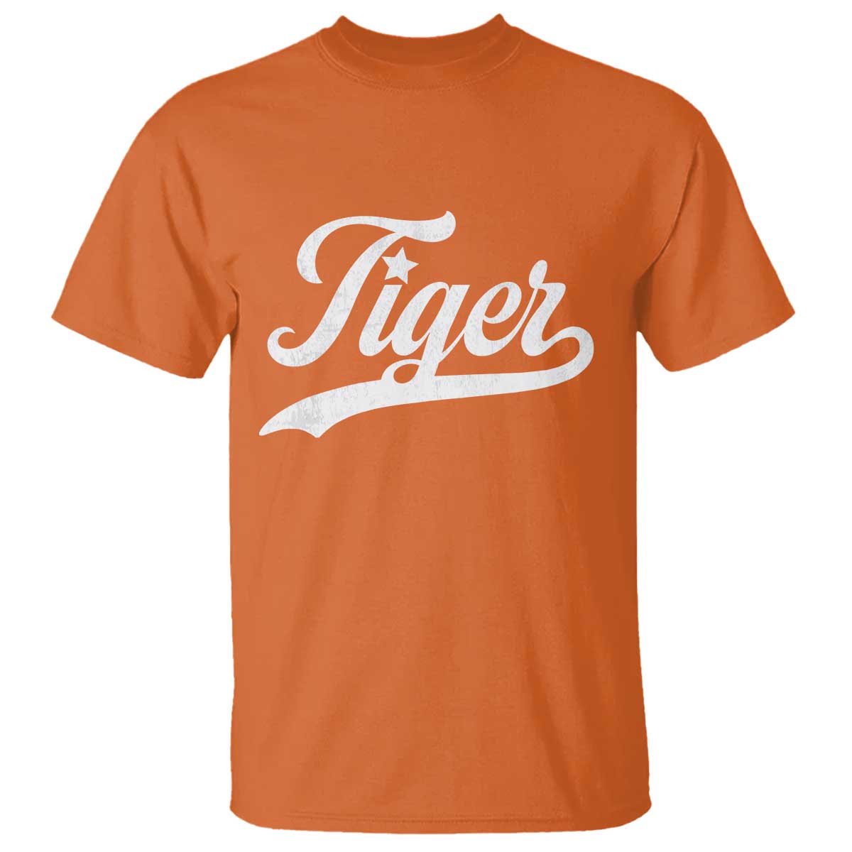 Retro Script Tigers T Shirt Vintage Sports Team Name - Wonder Print Shop
