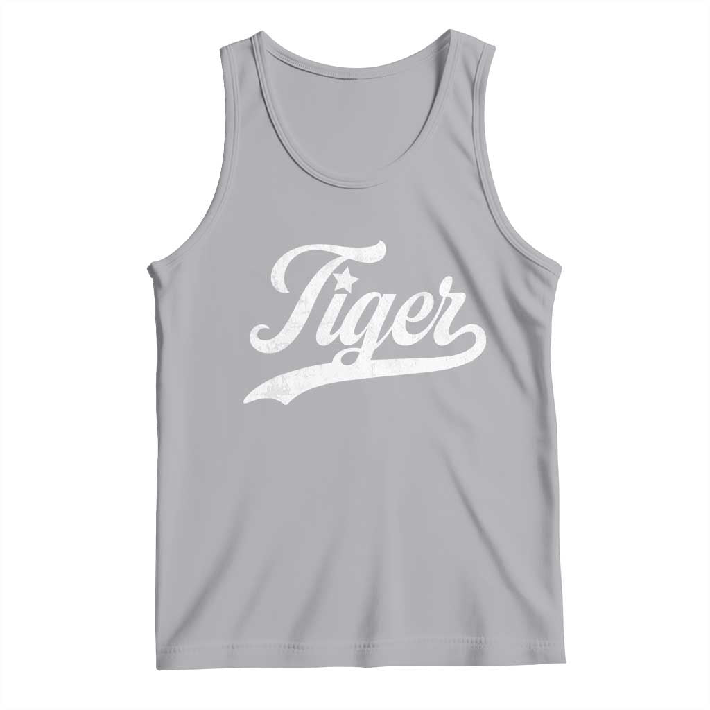 Retro Script Tigers Tank Top Vintage Sports Team Name - Wonder Print Shop