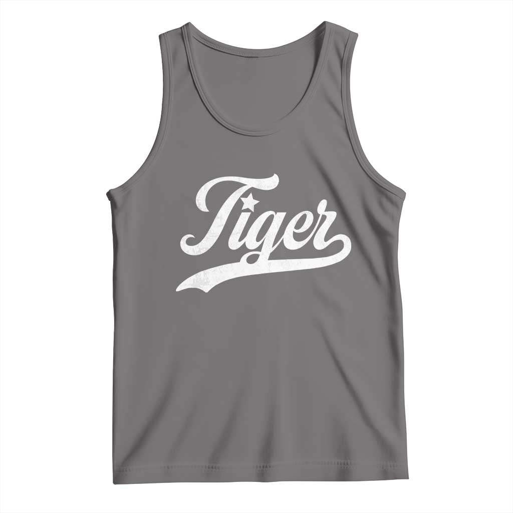 Retro Script Tigers Tank Top Vintage Sports Team Name - Wonder Print Shop