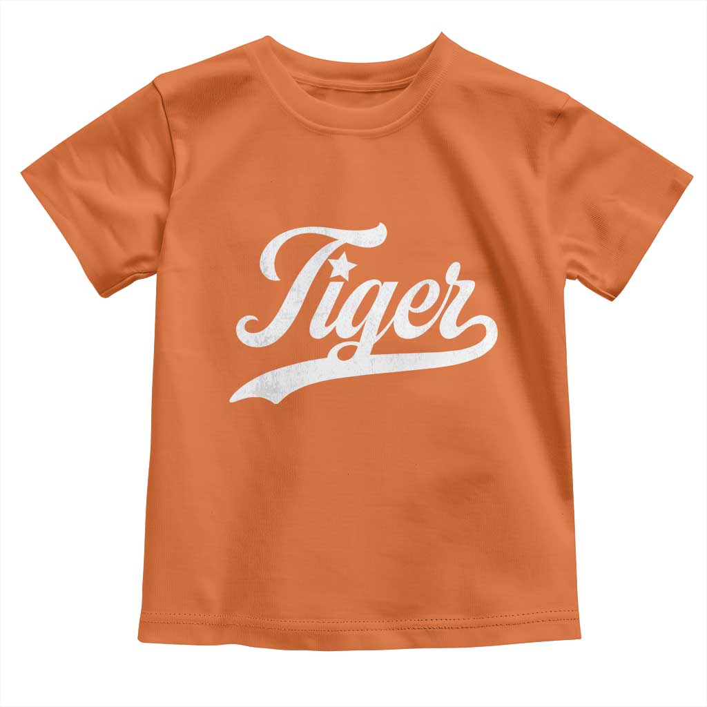Retro Script Tigers Toddler T Shirt Vintage Team Name - Wonder Print Shop