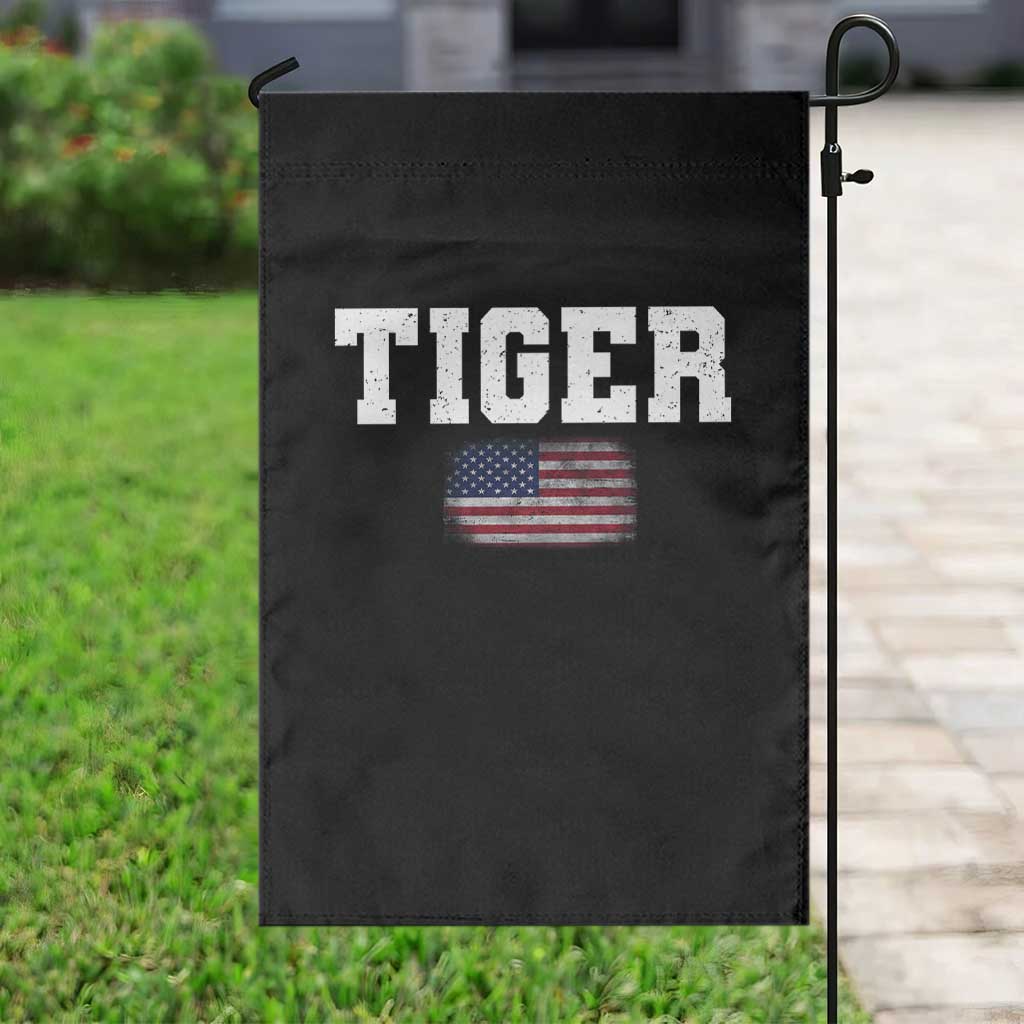 Classic Tigers Garden Flag Retro Varsity Vintage Sports Team Name USA Flag - Wonder Print Shop