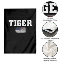 Classic Tigers Garden Flag Retro Varsity Vintage Sports Team Name USA Flag - Wonder Print Shop