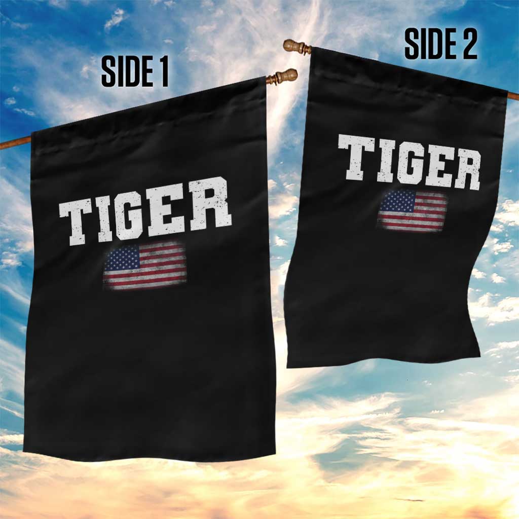 Classic Tigers Garden Flag Retro Varsity Vintage Sports Team Name USA Flag - Wonder Print Shop
