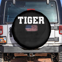 Classic Tigers Spare Tire Cover Retro Varsity Vintage Sports Team Name USA Flag - Wonder Print Shop