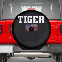 Classic Tigers Spare Tire Cover Retro Varsity Vintage Sports Team Name USA Flag - Wonder Print Shop