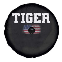 Classic Tigers Spare Tire Cover Retro Varsity Vintage Sports Team Name USA Flag - Wonder Print Shop