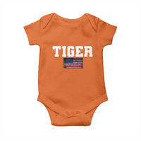 Classic Tigers Baby Onesie Retro Varsity Vintage Team Name USA Flag - Wonder Print Shop