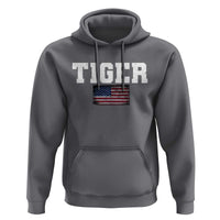 Classic Tigers Hoodie Retro Varsity Vintage Sports Team Name USA Flag - Wonder Print Shop