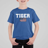 Classic Tigers T Shirt For Kid Retro Varsity Vintage Sports Team Name USA Flag - Wonder Print Shop