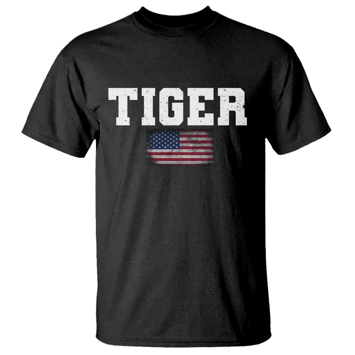 Classic Tigers T Shirt Retro Varsity Vintage Sports Team Name USA Flag - Wonder Print Shop
