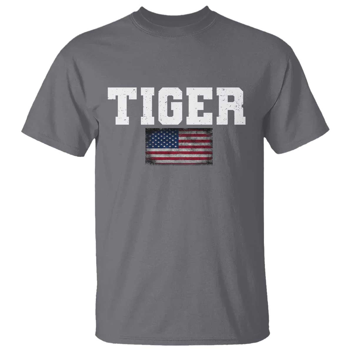 Classic Tigers T Shirt Retro Varsity Vintage Sports Team Name USA Flag - Wonder Print Shop