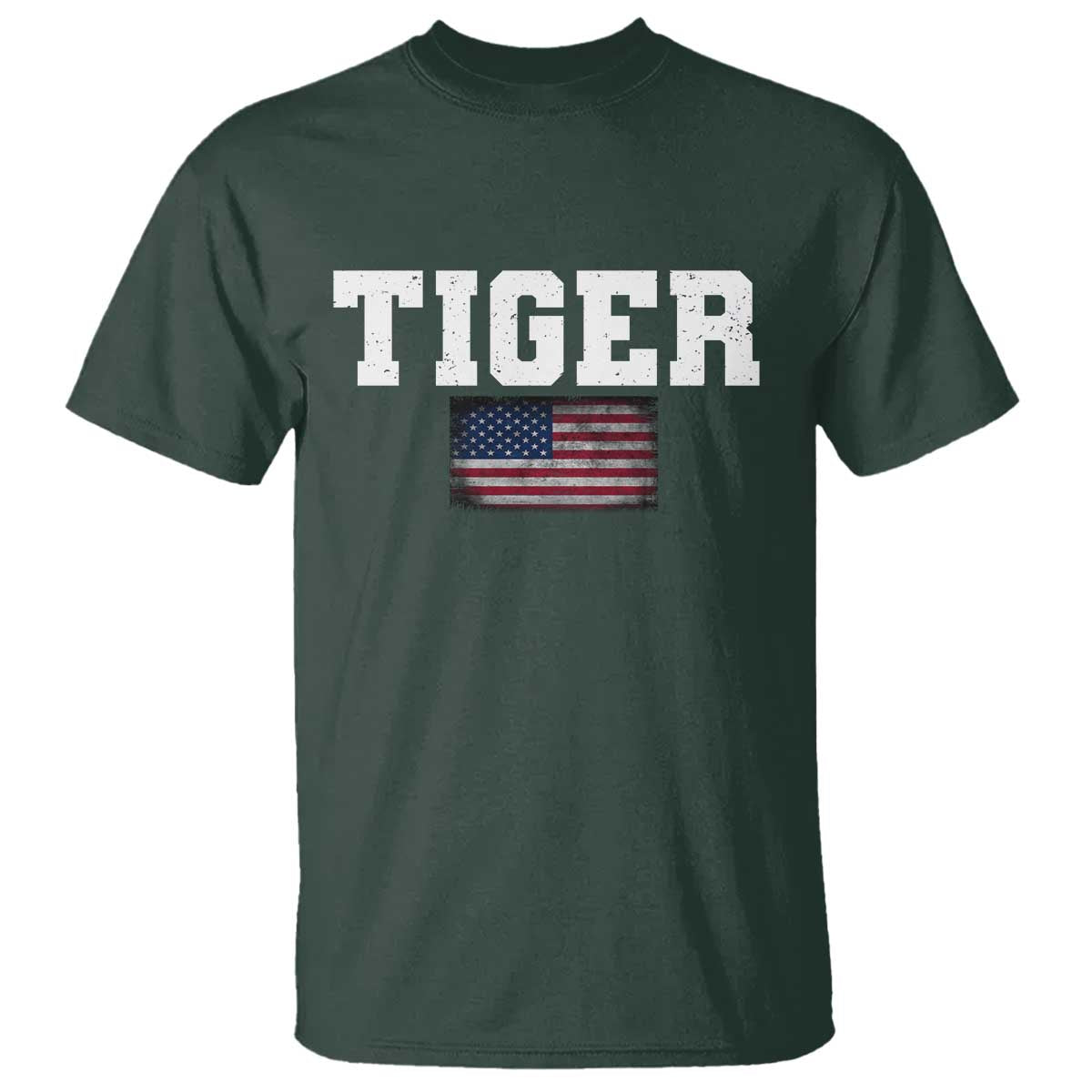 Classic Tigers T Shirt Retro Varsity Vintage Sports Team Name USA Flag - Wonder Print Shop