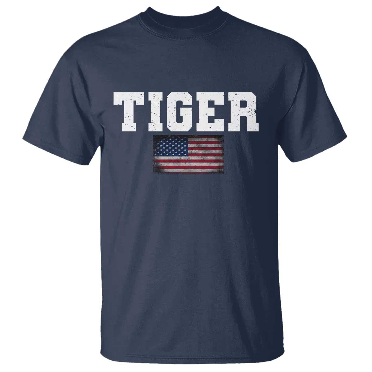 Classic Tigers T Shirt Retro Varsity Vintage Sports Team Name USA Flag - Wonder Print Shop