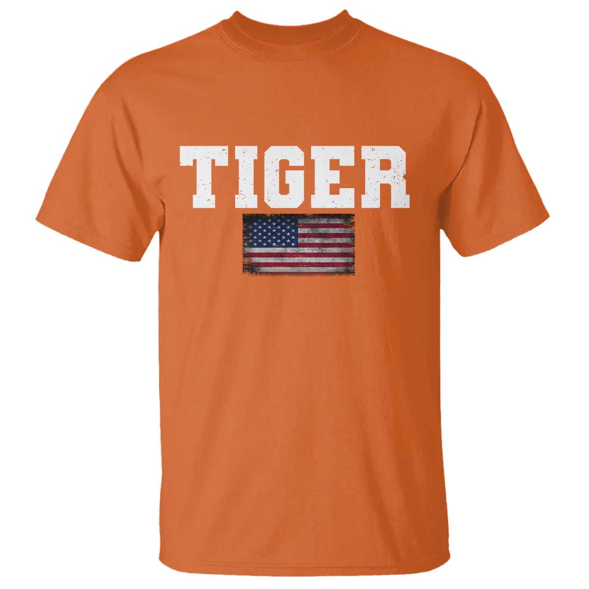 Classic Tigers T Shirt Retro Varsity Vintage Sports Team Name USA Flag - Wonder Print Shop