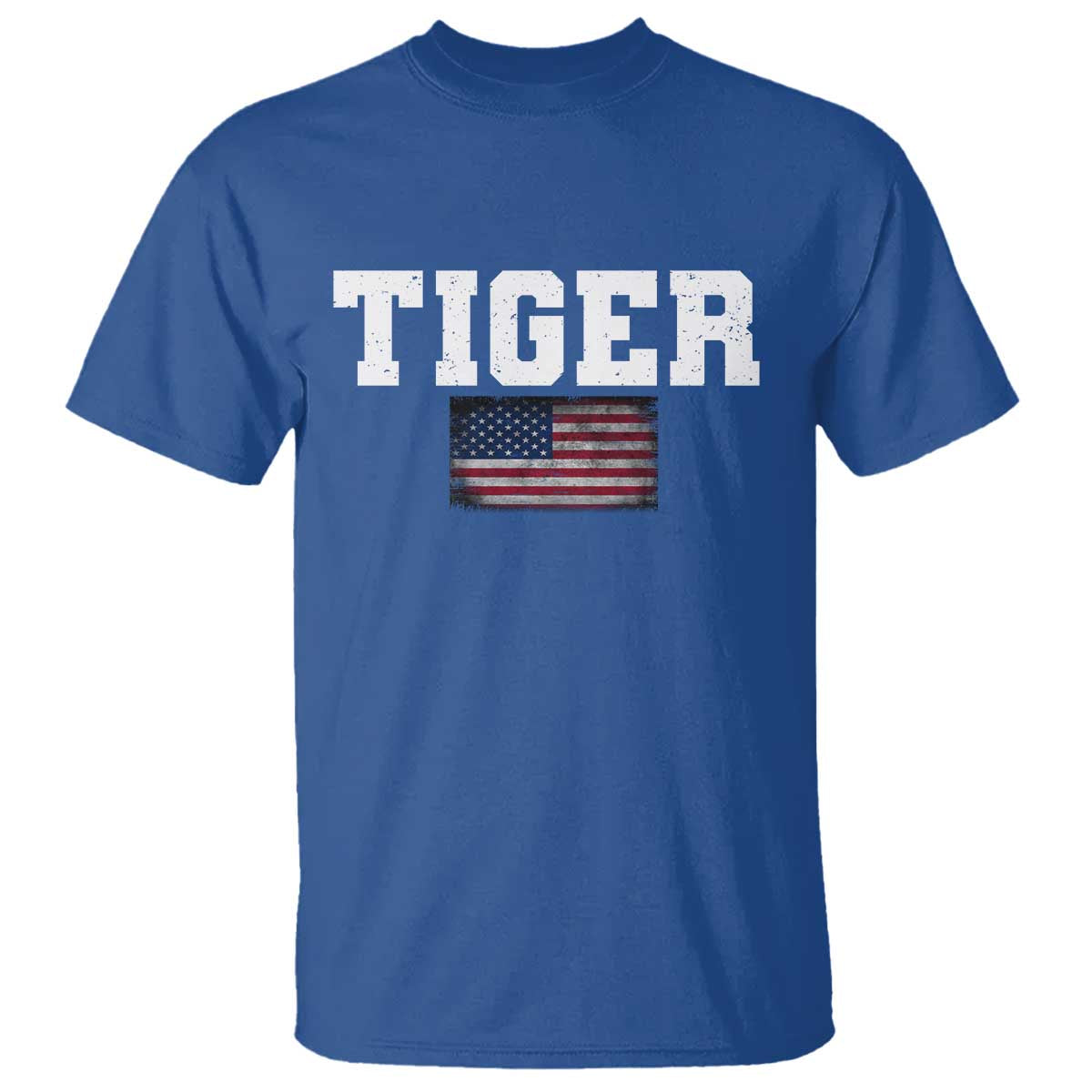 Classic Tigers T Shirt Retro Varsity Vintage Sports Team Name USA Flag - Wonder Print Shop