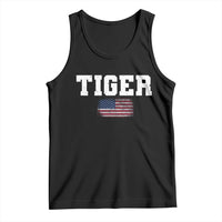 Classic Tigers Tank Top Retro Varsity Vintage Sports Team Name USA Flag - Wonder Print Shop