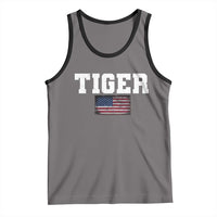 Classic Tigers Tank Top Retro Varsity Vintage Sports Team Name USA Flag - Wonder Print Shop