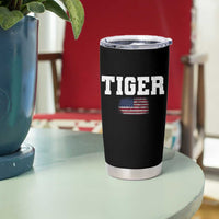 Classic Tigers Tumbler Cup Retro Varsity Vintage Sports Team Name USA Flag - Wonder Print Shop
