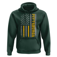 Pittsburgh Hoodie Retro Vintage USA Flag Patriotic American - Wonder Print Shop
