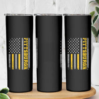 Pittsburgh Skinny Tumbler Retro Vintage USA Flag Patriotic American - Wonder Print Shop
