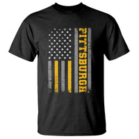 Pittsburgh T Shirt Retro Vintage USA Flag Patriotic American - Wonder Print Shop