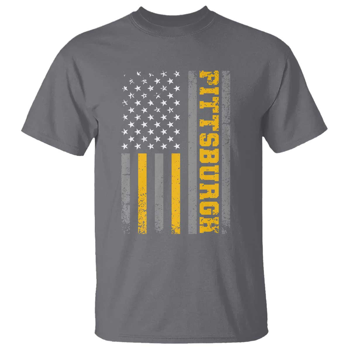 Pittsburgh T Shirt Retro Vintage USA Flag Patriotic American - Wonder Print Shop