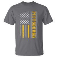 Pittsburgh T Shirt Retro Vintage USA Flag Patriotic American - Wonder Print Shop