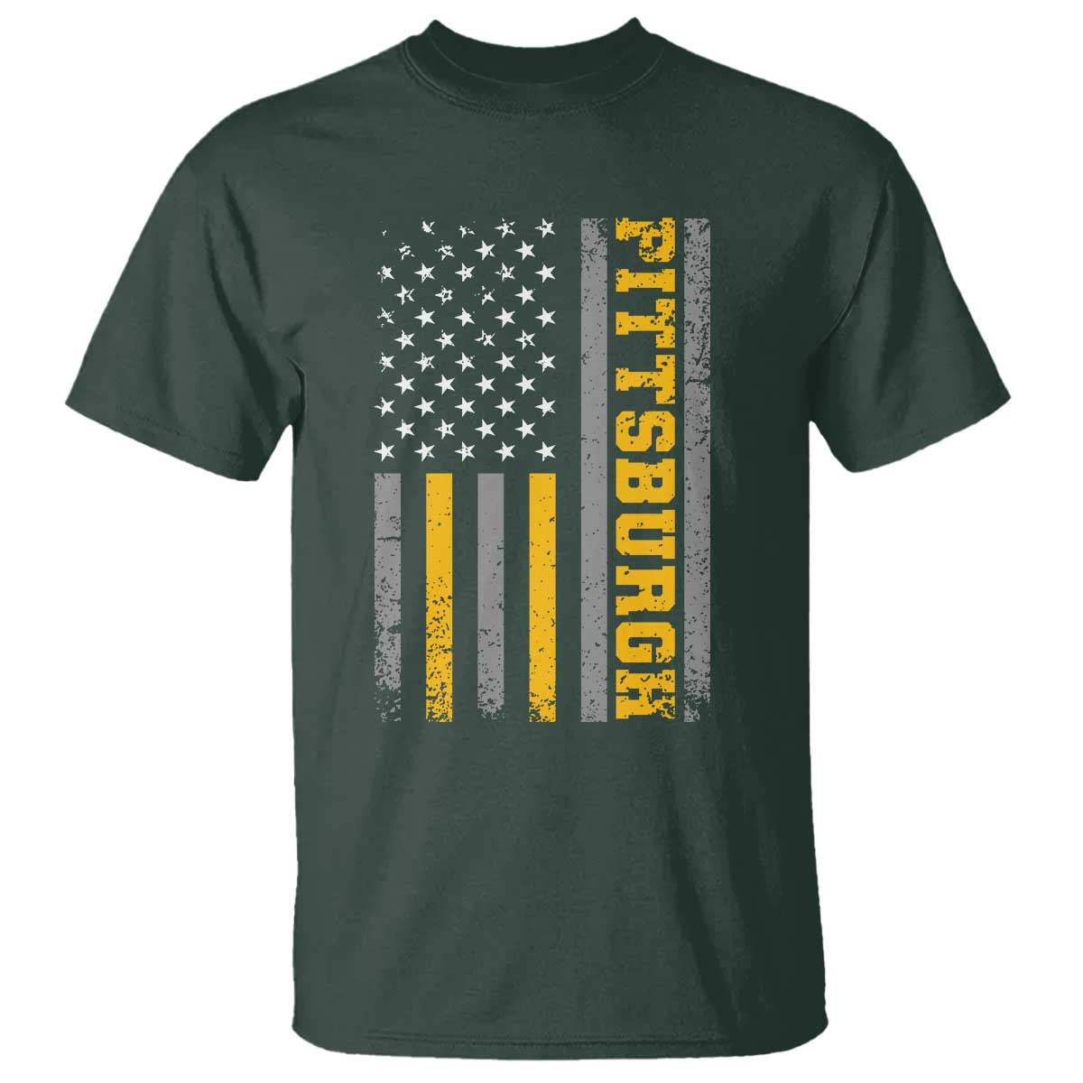 Pittsburgh T Shirt Retro Vintage USA Flag Patriotic American - Wonder Print Shop