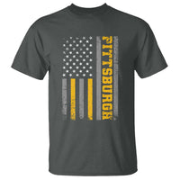 Pittsburgh T Shirt Retro Vintage USA Flag Patriotic American - Wonder Print Shop