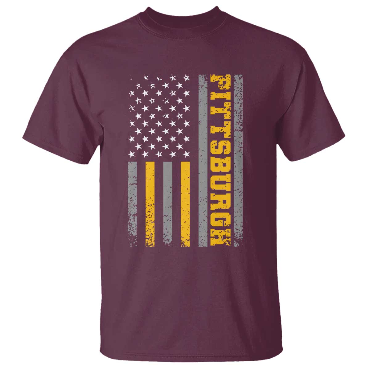 Pittsburgh T Shirt Retro Vintage USA Flag Patriotic American - Wonder Print Shop