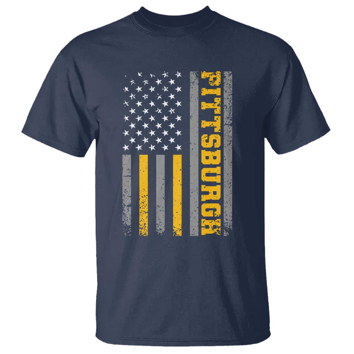 Pittsburgh T Shirt Retro Vintage USA Flag Patriotic American - Wonder Print Shop