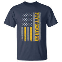 Pittsburgh T Shirt Retro Vintage USA Flag Patriotic American - Wonder Print Shop