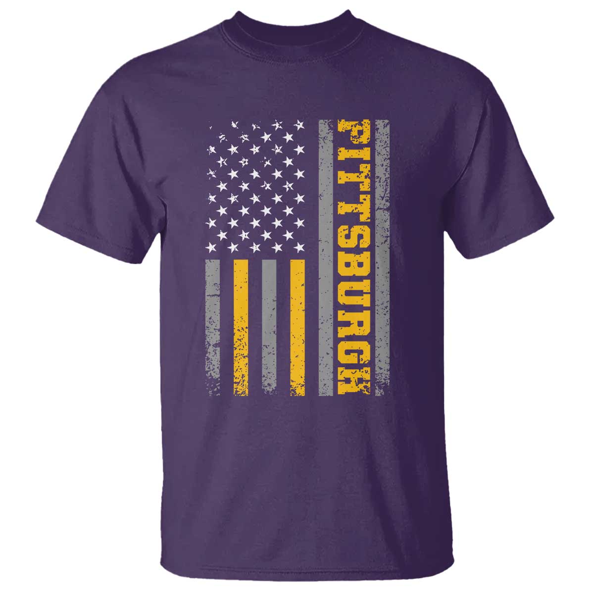 Pittsburgh T Shirt Retro Vintage USA Flag Patriotic American - Wonder Print Shop