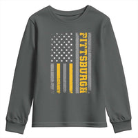 Pittsburgh Youth Sweatshirt Retro Vintage USA Flag Patriotic American - Wonder Print Shop