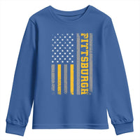 Pittsburgh Youth Sweatshirt Retro Vintage USA Flag Patriotic American - Wonder Print Shop