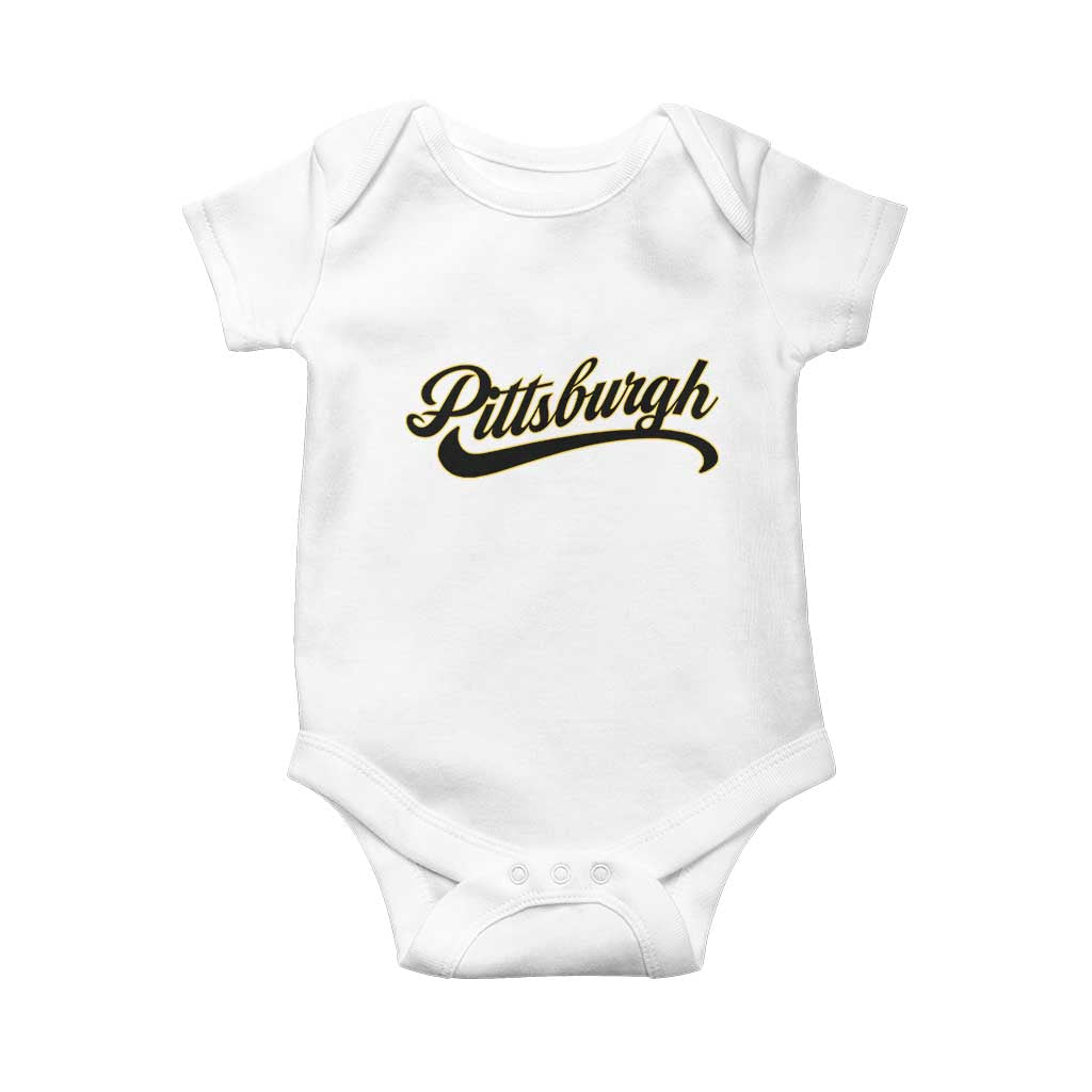 Pittsburgh Baby Onesie Classic Retro Vintage Pennsylvania PA - Wonder Print Shop