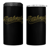 Pittsburgh 4 in 1 Can Cooler Tumbler Classic Retro Vintage Pennsylvania PA - Wonder Print Shop
