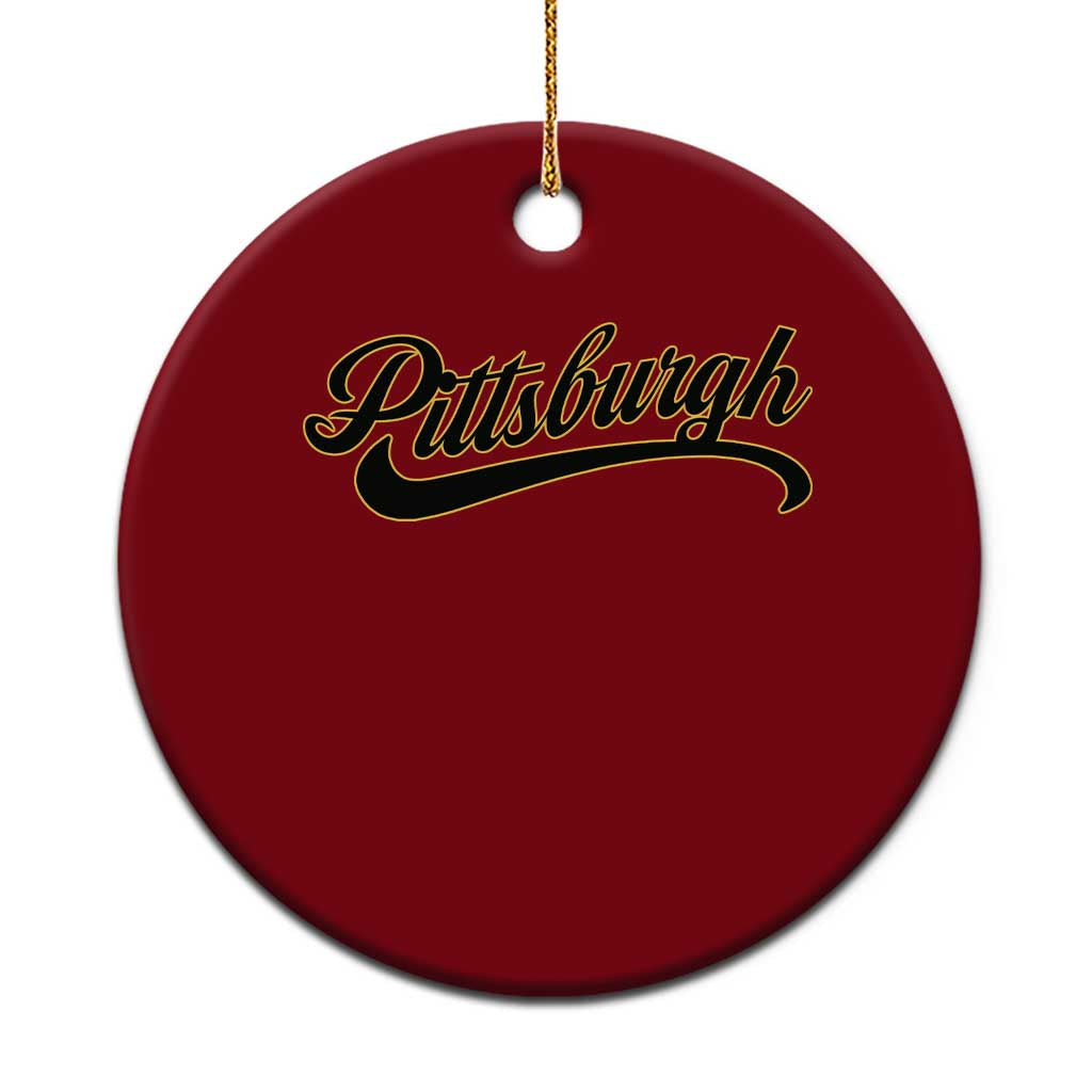 Pittsburgh Ceramic Ornament Classic Retro Vintage Pennsylvania PA - Wonder Print Shop