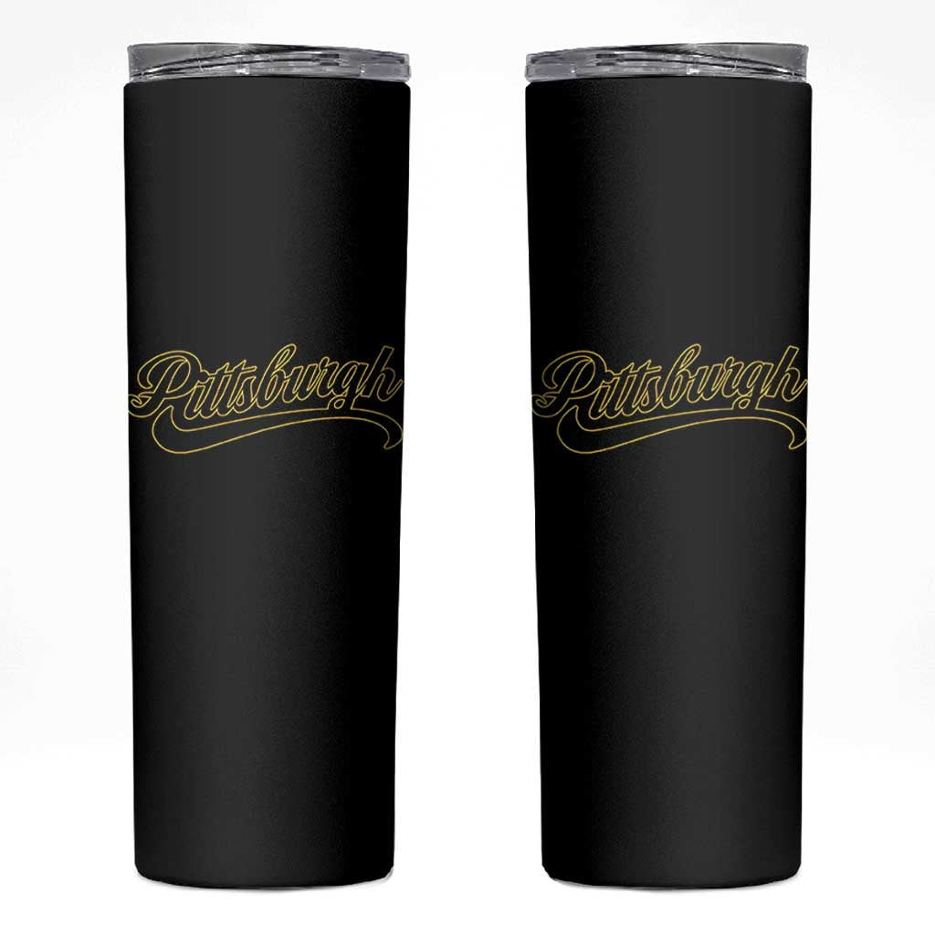 Pittsburgh Skinny Tumbler Classic Retro Vintage Pennsylvania PA - Wonder Print Shop