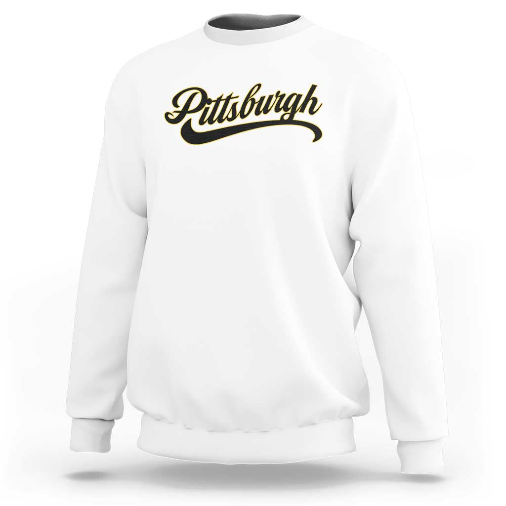Pittsburgh Sweatshirt Classic Retro Vintage Pennsylvania PA - Wonder Print Shop